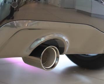 BMW Rear Tailpipe Trim, Black Chrome